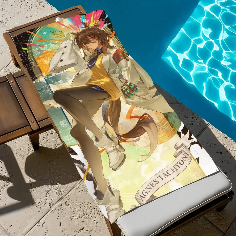 Anime T-tachyon U-Uma Strandhandtuch, schnell trocknend, weich, für Schwimmbad, 40 x 80 cm, für Reisen, Fitness, Dusche, Camping, Sporthandtuch, Geschenk