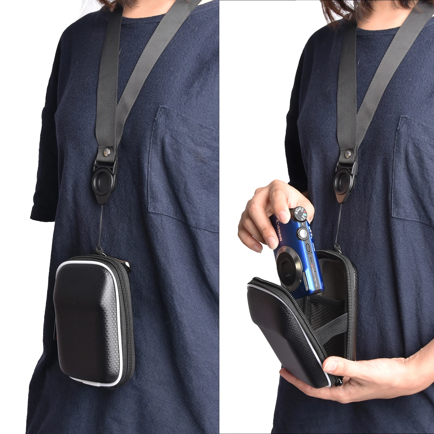 Fusitu พกพาแบบพกพา Hard Anti-Shock กล้องสําหรับ Sony W800 WX500 WX350 RX100M7 RX100V HX90, Canon PowerShot