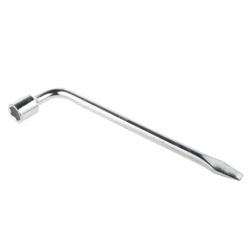 Car Spare Tire Lug Wrench for Jack - L Type Hexagon Slotted End Socket Repair Tool image 5