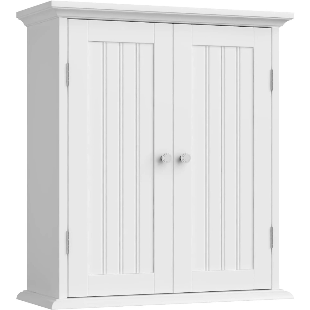 

Bathroom Wall Cabinet, Over The Toilet Space Saver Storage Cabinet, Medicine Cabinet with 2 Door & Adjustable Shelves, Cupboard