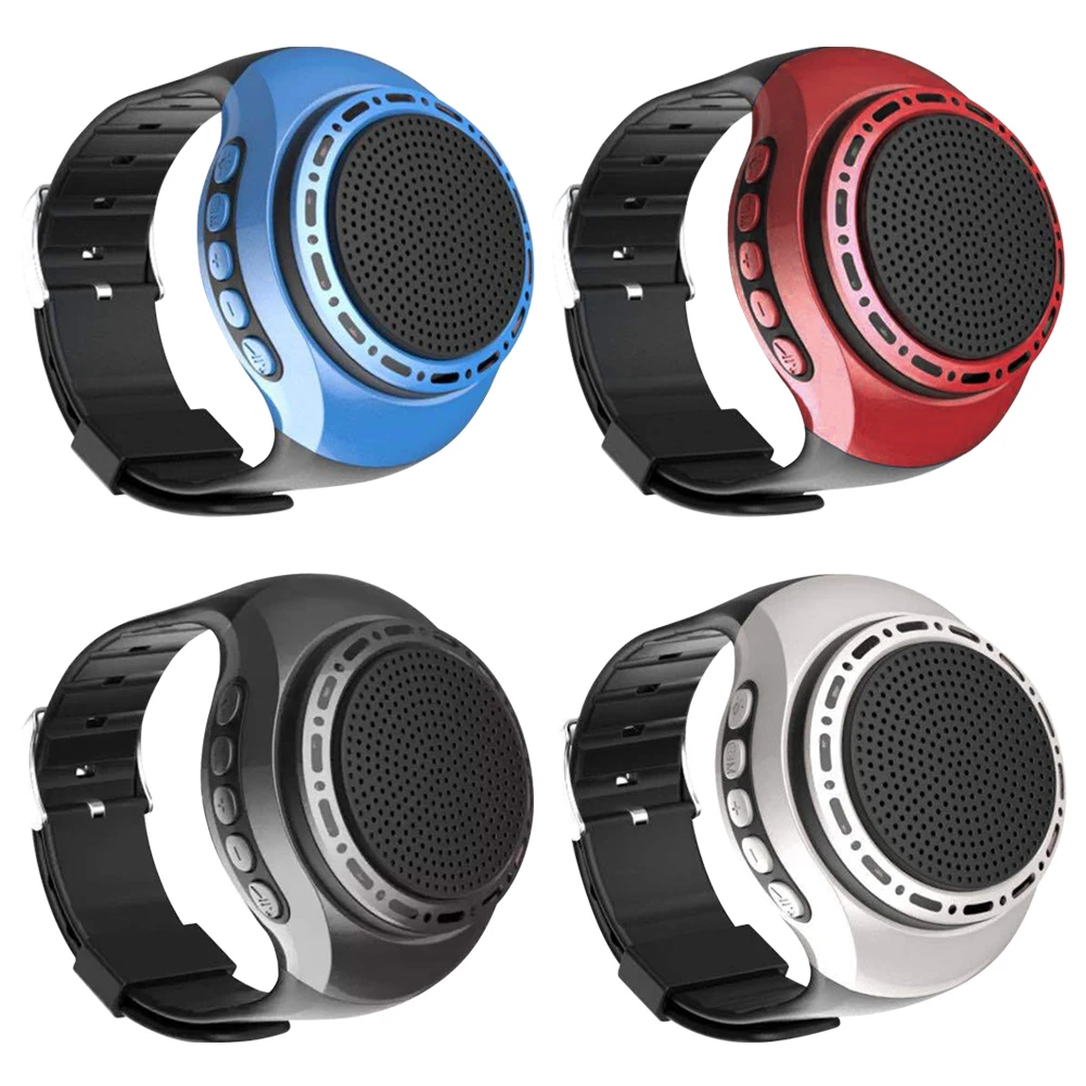 USB Rechargeable Bicycle Audio Portable Wrist Watch Speaker Cool Lighting Bluetooth-compatible Sports Music FM Radio