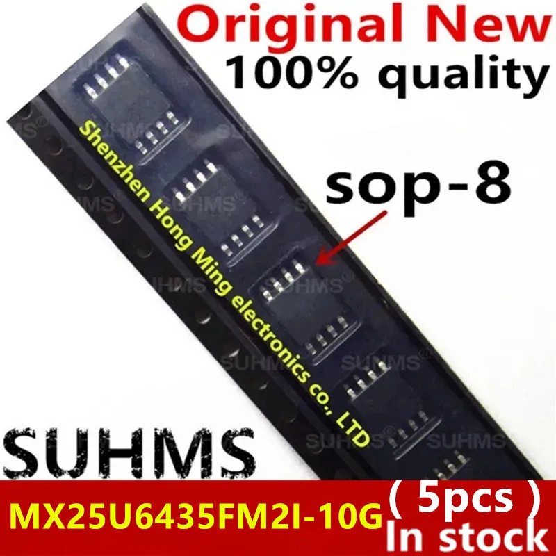 (5 piezas) 100% nuevo MX25U6435FM2I-10G MX25U6435FM2I 10G 25U6435FM2I-10G 25U6435F sop-8 Chipset