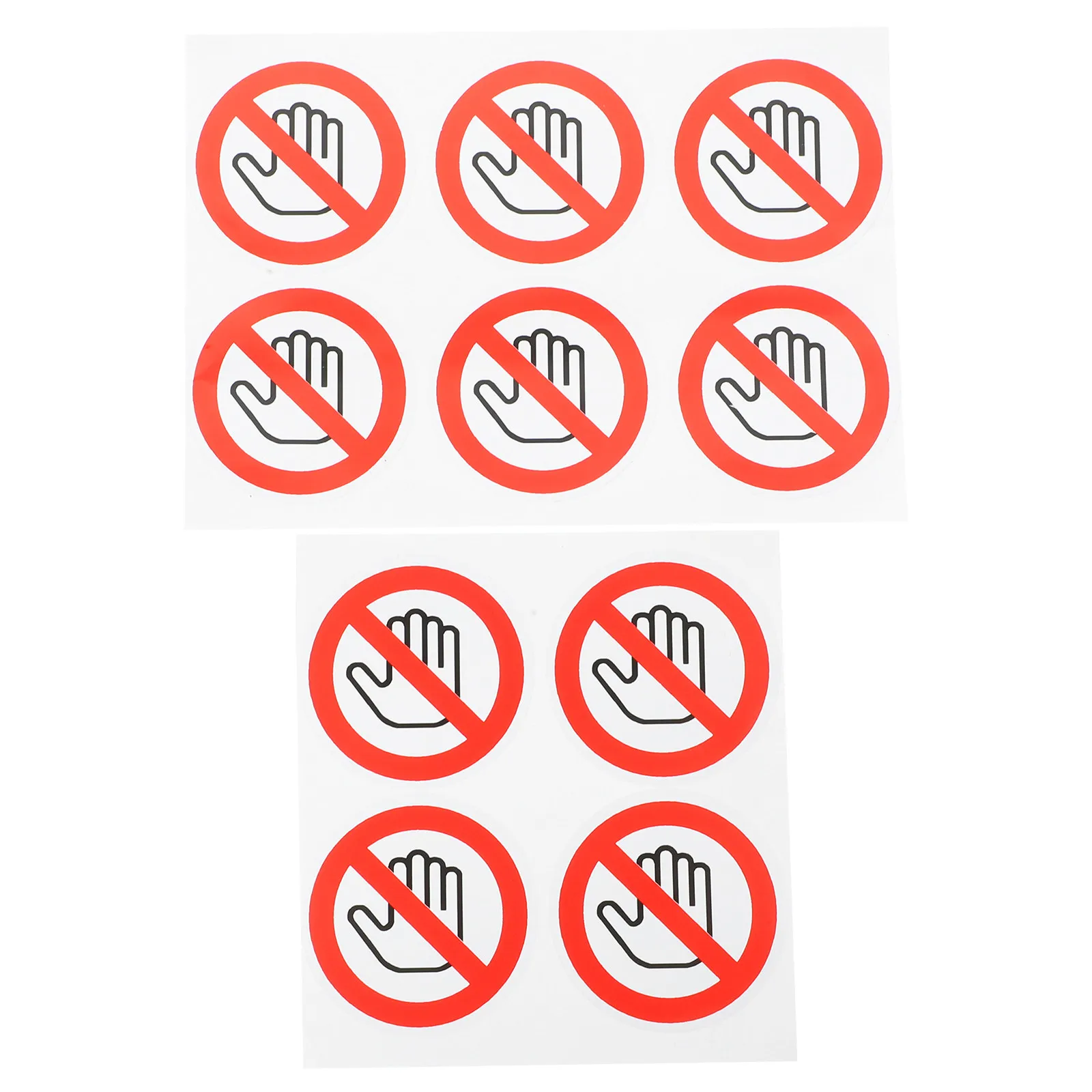 

10Pcs Do Not Touch Sign Sticker Premium Self Adhesive Warning Decal for Industrial Safety Equipment Factory Lab Clear Visible No