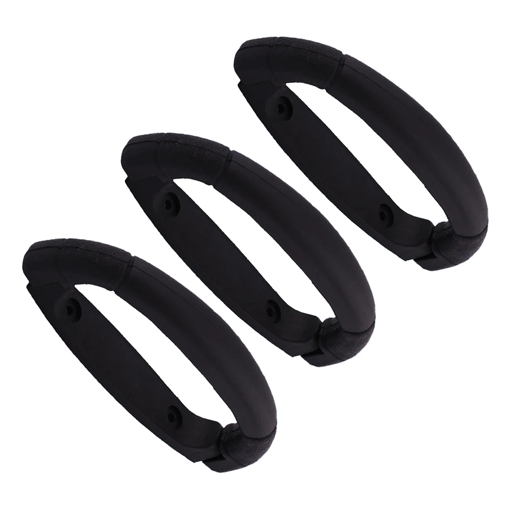 

3 Pcs Black Folding Handle Convenient Case Lithium Panel Non-slip Elegant