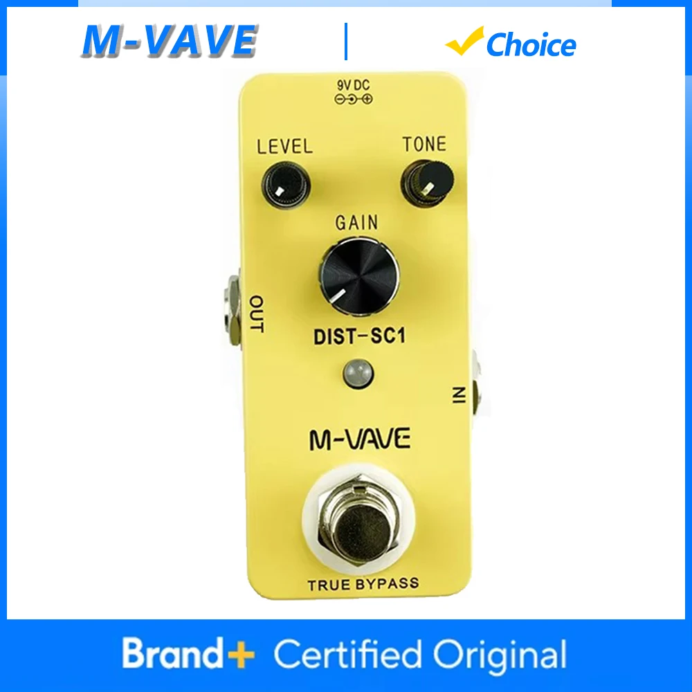 

M-VAVE Distortion-SC1 Guitar Effect Pedal Classic Warm Smooth Style Distortion Pedal True Bypass Guitar Parts & Accessories