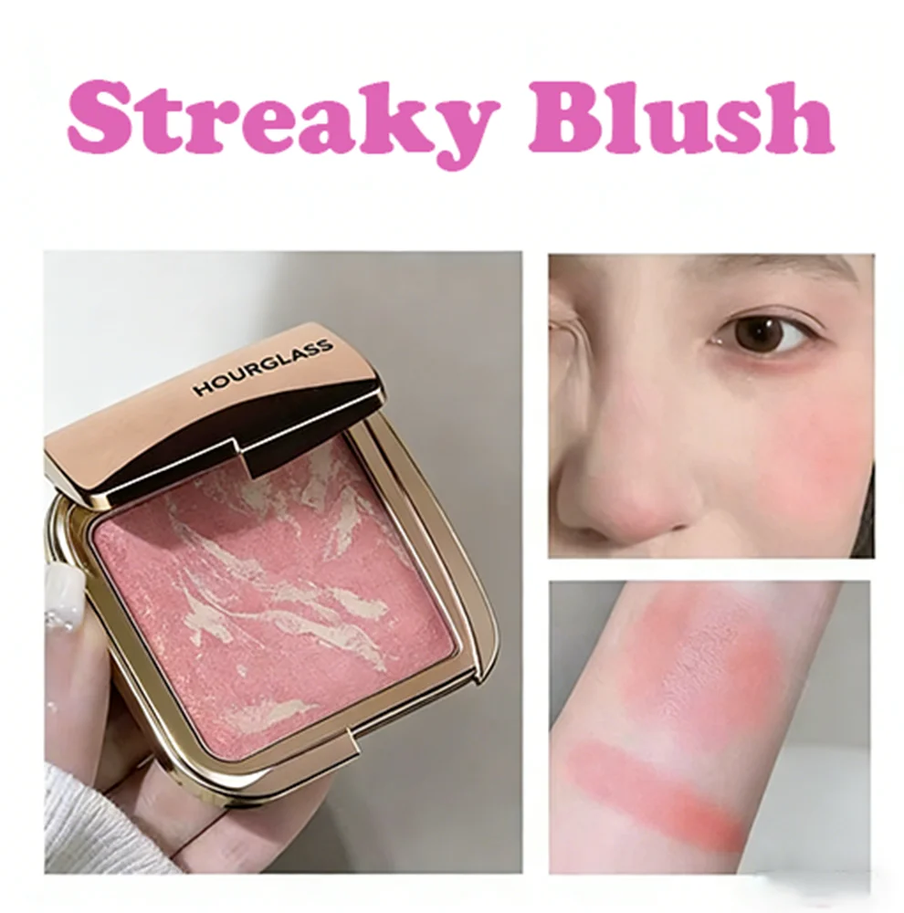 

Румяна-хайлайтер Hourglass Powder Blusher — текстура «свиная шкурка», мягкий, легкий, осветляющий, нюдовый макияж, естественный сияние, косметика для лица