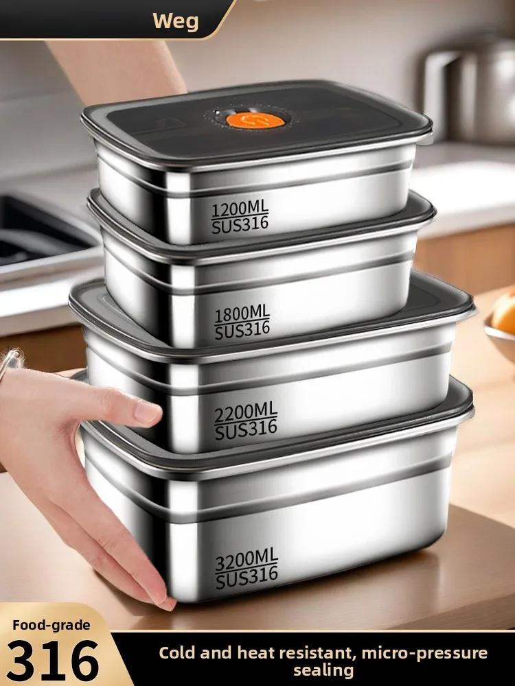 

36 Stainl Steel Vacuum Sed Food ade Lunch Box with Lid for Freezer And Frie Preservation Container
