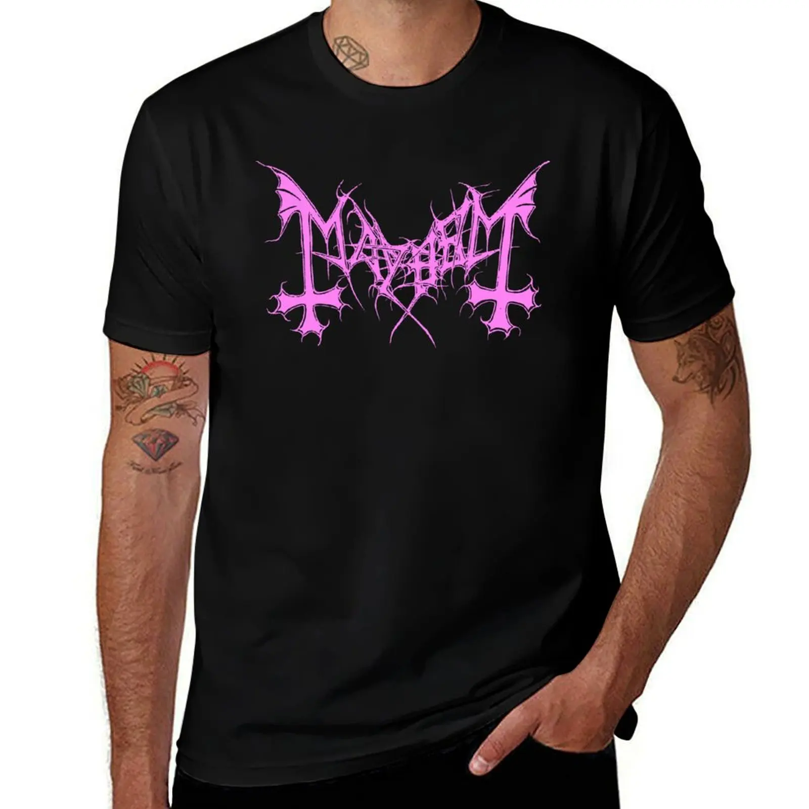 Mayhem - Norway Band - Original Logo - Fanart Pink Edition T-Shirt valentines clothes graphics korean fashion t shirt men