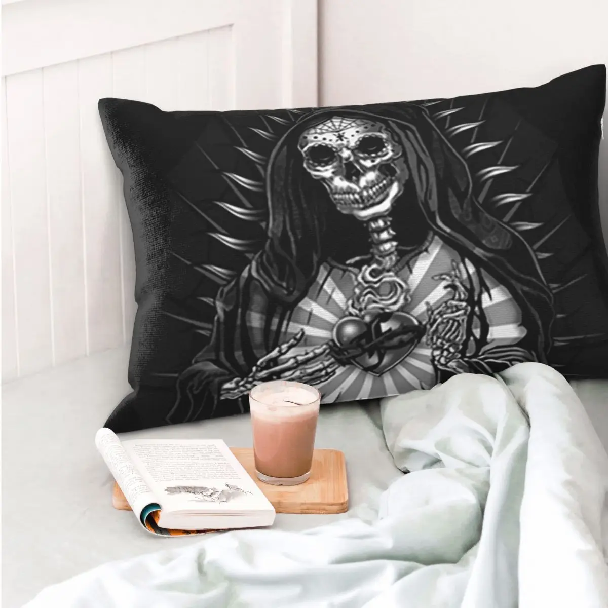 Santa Muerte Spanish Holy Death Rectangle Pillowcase Cushion Cover Decorative Bedroom Bed Home Comfort Throw Pillow