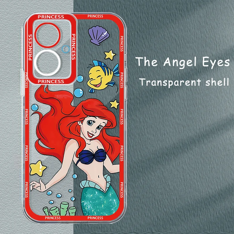 The Little Mermaid Angel Eye Phone Case For OPPO A 55 54 53 52 38 36 35 33 32 31 16 15 9 8 7 5 S E K 2019 2020 2021 Funda Soft image 4