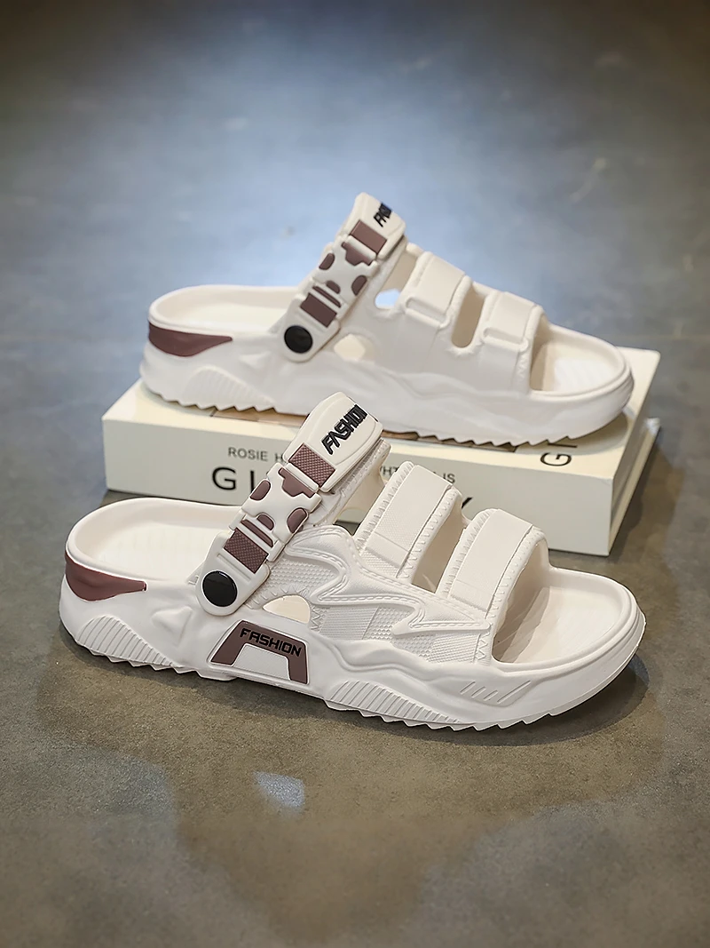 

Casual Driving Beach Men's Slippers 2026 New Style Youth Outdoor Indoor Sports Leisure EVA Flat Heel Wear-Resistant Slippers