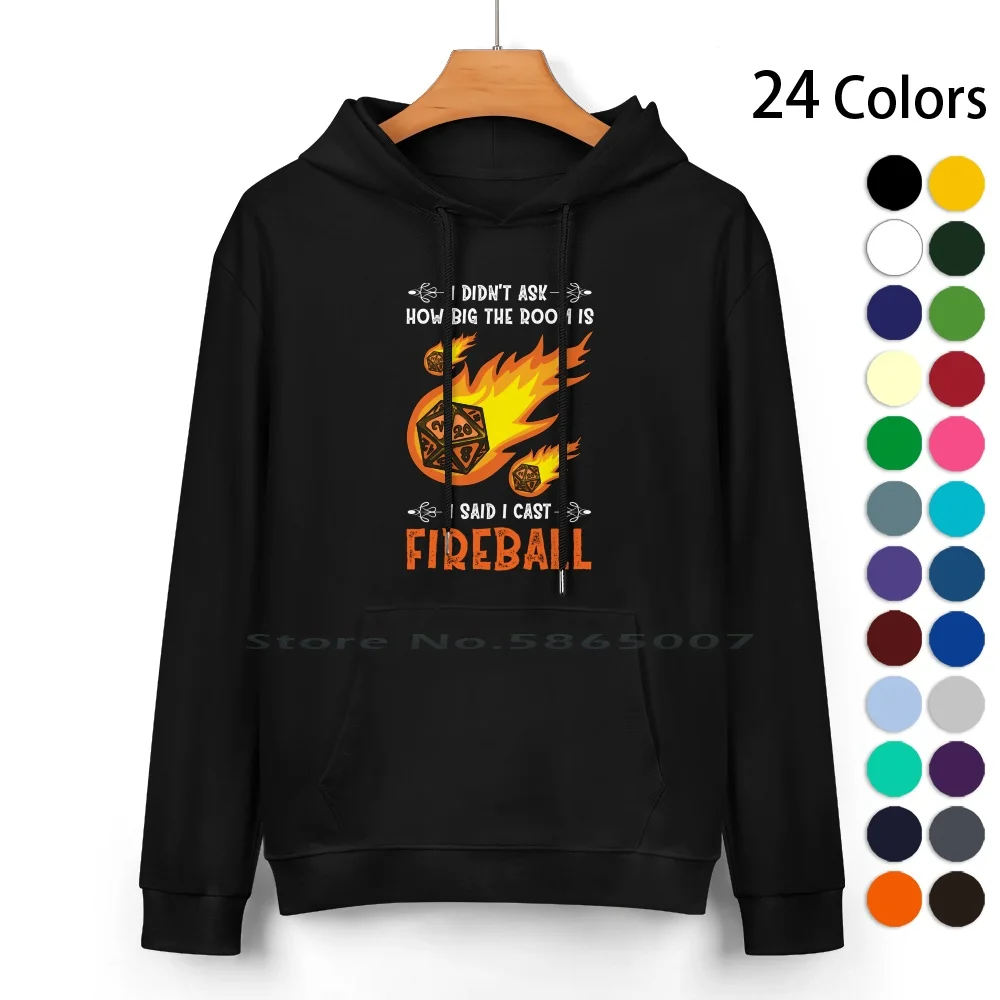 - I Cast Fireball Pure Cotton Hoodie Sweater 24 Colors Dnd And And Daddies Gamer Master Game Grumps Roleplaying Geek D And D