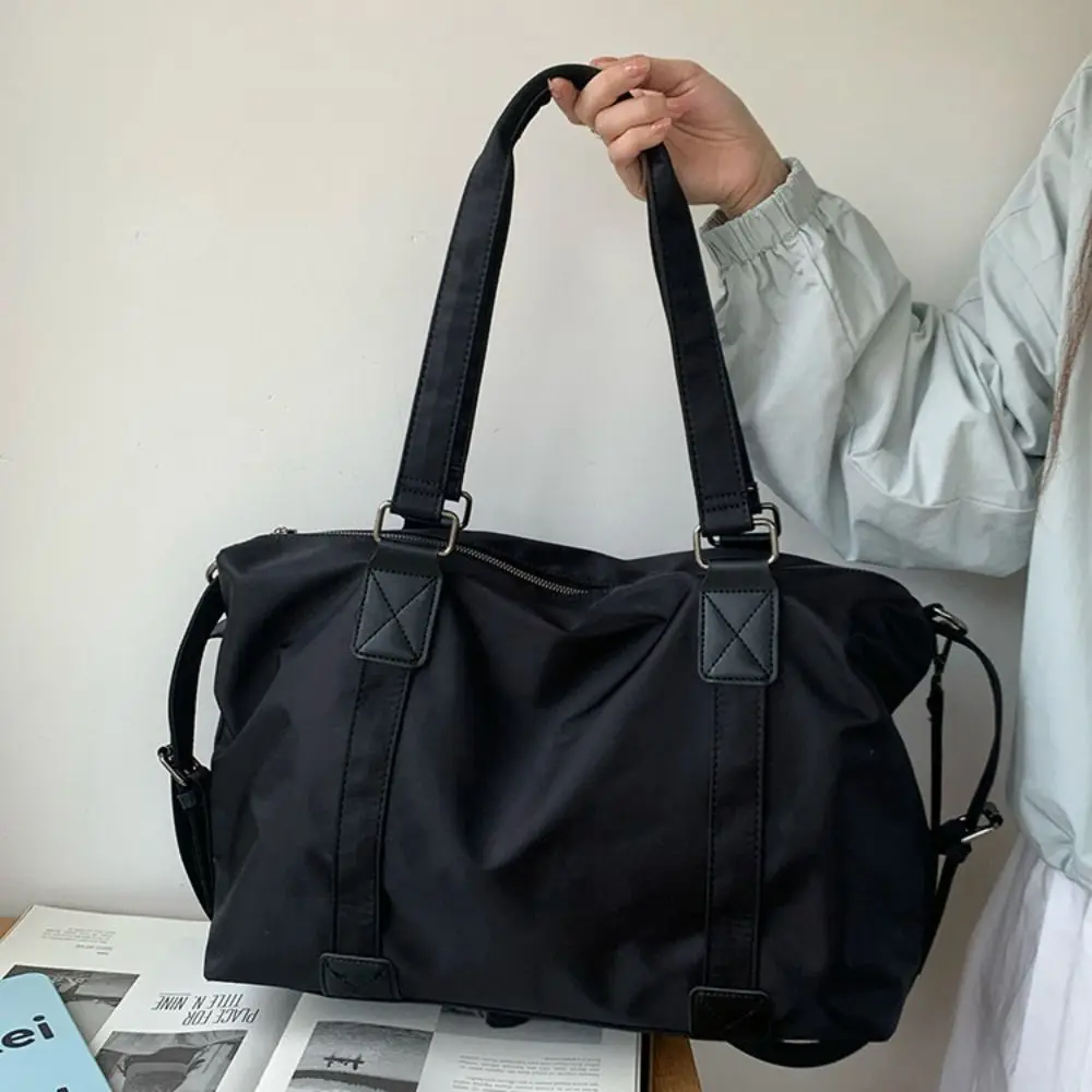 حقيبة أمتعة سفر كاجوال مقاومة للماء بسعة كبيرة حقيبة ظهر كاجوال من النايلون للتنقل حقيبة كتف بسيطة ملابس الشارع #2