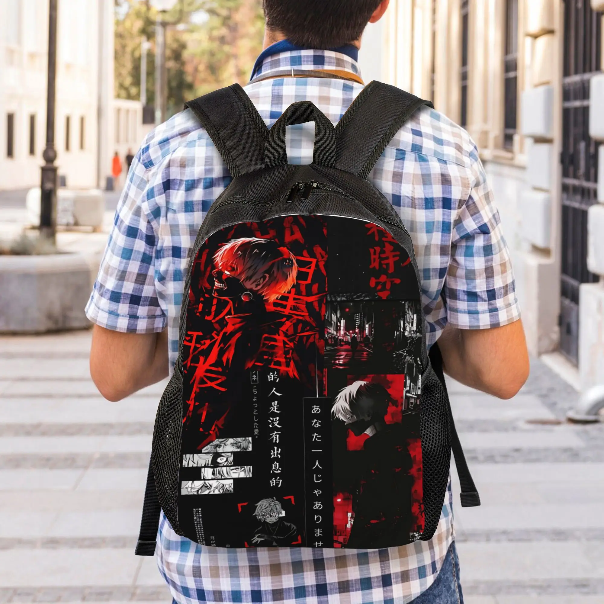 Fashion Halloween Tokyo Ghoul Kaneki Backpacks Its Bag  mochila School Zipper Closure Rucksack