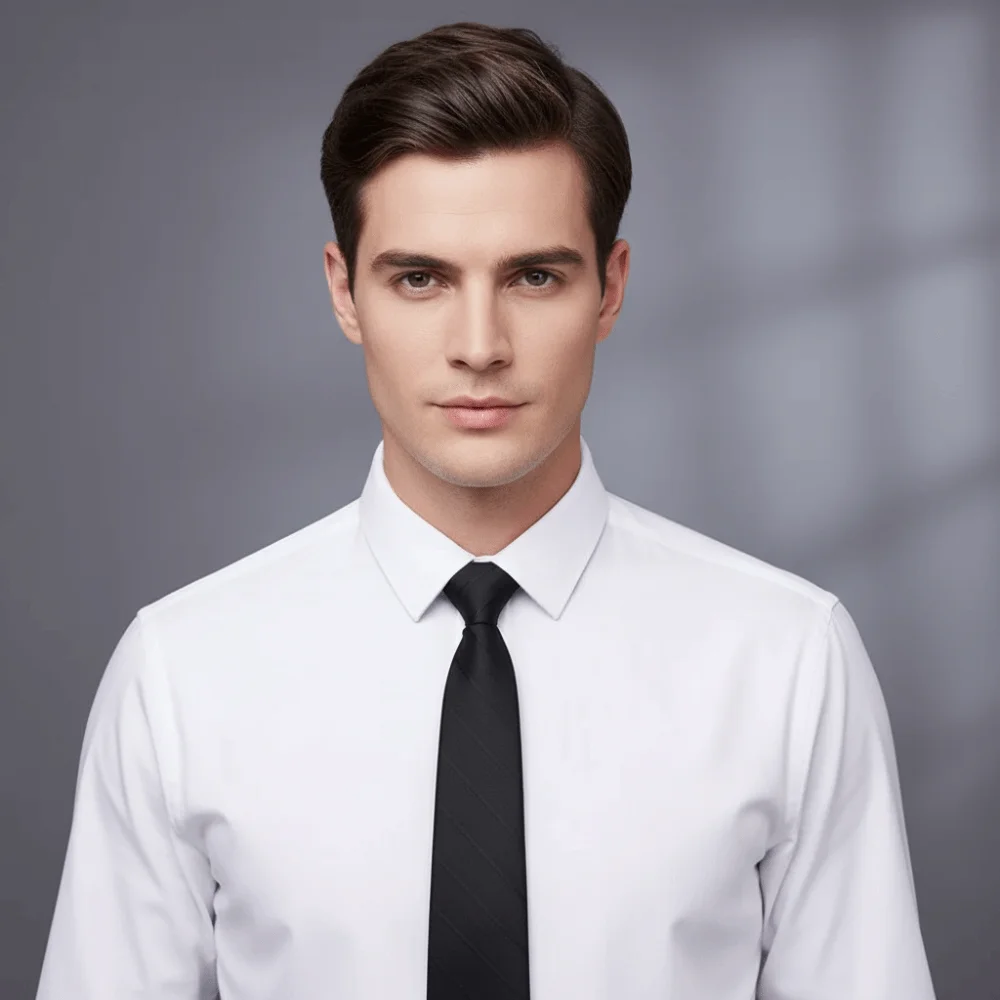 بسيطة بلون أسود ربطة العنق المشارب الجاكار الرجال ربطة العنق قابل للتعديل اليد تعادل الرجعية Cravat الأعمال