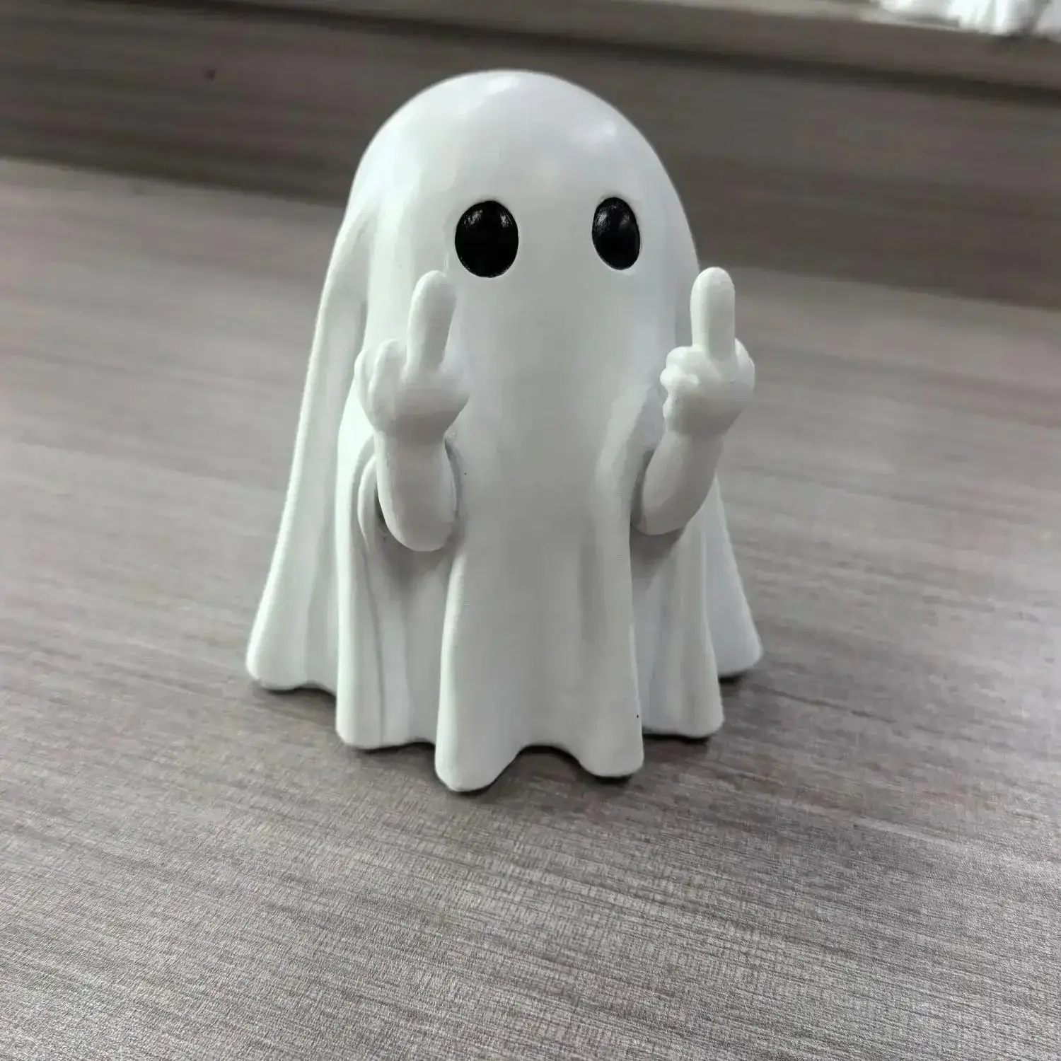 Resin Ghost Statue, Halloween Middle Finger Ghost Decoration, Party Scene Tabletop Decoration To Give Friends Gifts Figurines