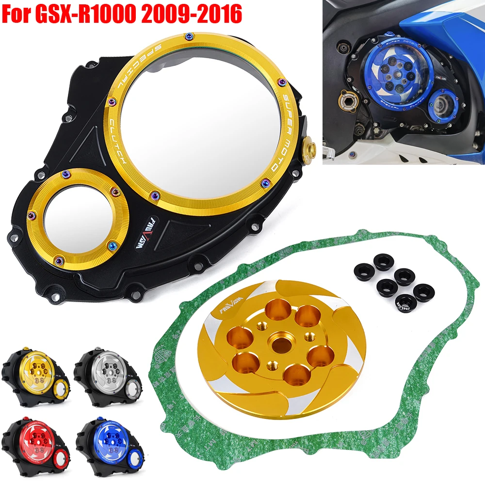 GSX-R1000 Motorcycle Engine Clear Clutch Cover For Suzuki GSXR1000 GSX-R GSXR GSX R 1000 2009 2010 2011 2012 2013 2014 2015 2016