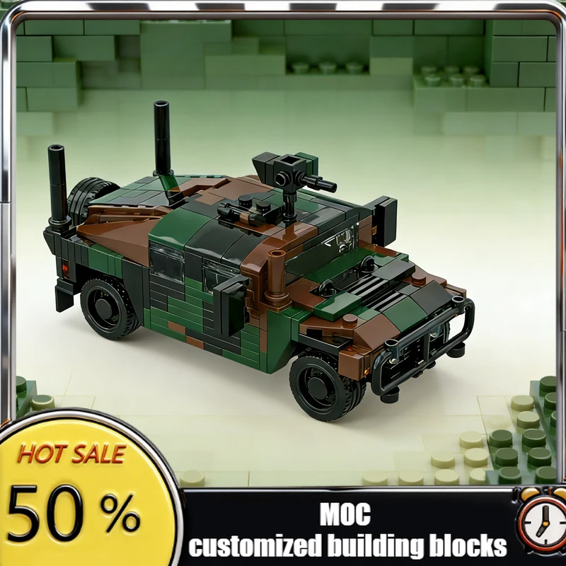 

364 PCS Battle Tank Kit Humvee MOC Customize Modular Building Block Technology Model Creative Design DIY Boys Festival Toy Gift
