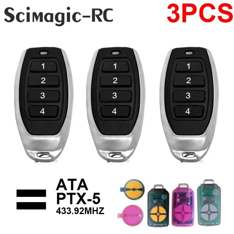 

3pcs ATA PTX5 PTX-5 Garage Door Remote Control TrioCode Transmitter for GDO PTX-5v1 PTX-5v2 GDO 11v1/6v3/6v4/7v2/7v3/8v3/9v2/9v3