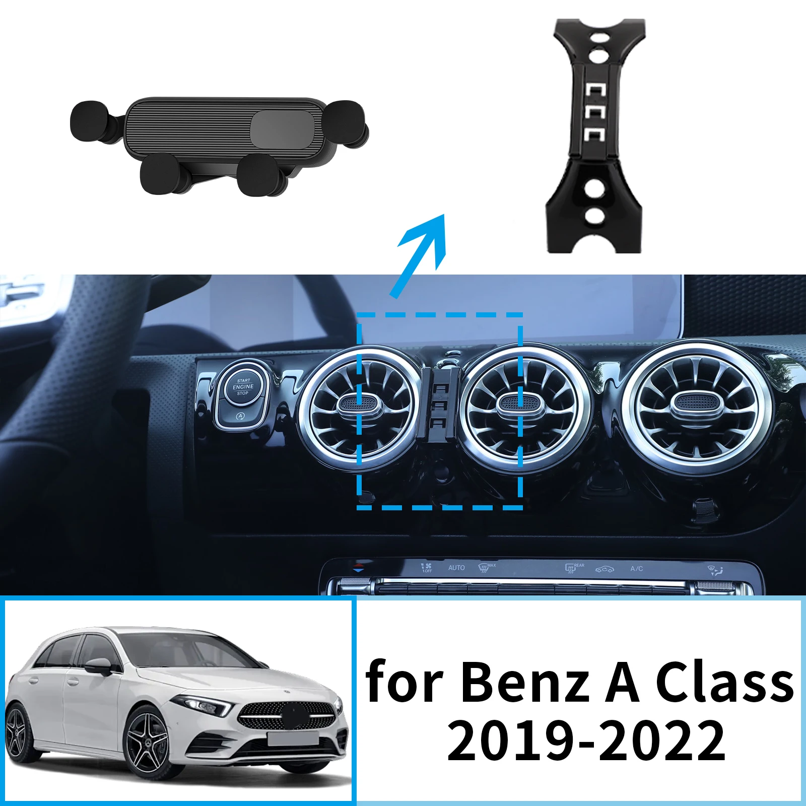 

Car Mobile Phone Holder for Mercedes Benz A Class CLA A200 A180 W177 2019~ 2022 GPS Bracket Navigation Stand Auto Accessories