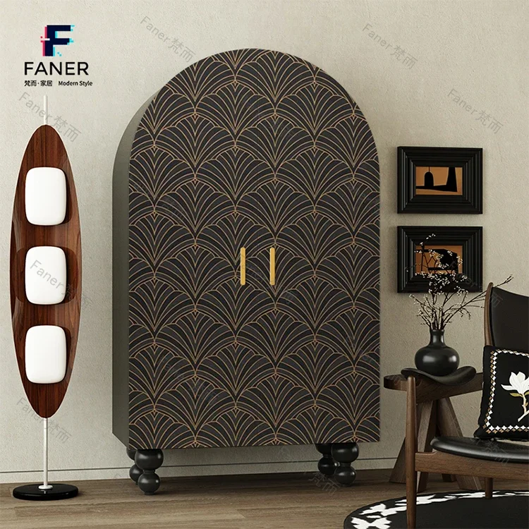 

Modern Simple and Simple Solid Wood Wardrobe Home Bedroom Wall Storage Locker Multi-Functional Installation-Free