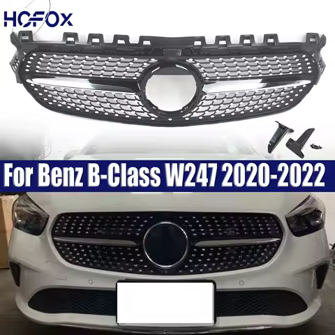 Front Bumper Grille Grill Mask Grid Body Kit Tuning Accessories For Mercedes Benz B-Class W247 2020-2022