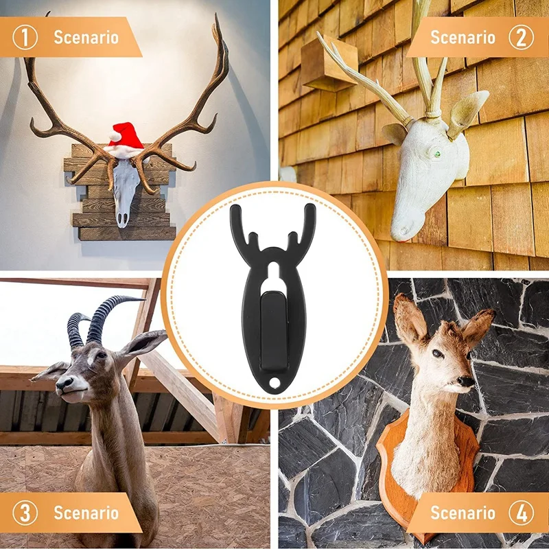 8 PCS European Mount Skull Hanger Antler Style Mounts Deer Skull Hanging And Mounting