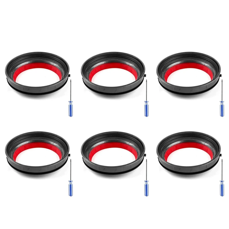 6X สําหรับ Dyson V10 SV12 เครื่องดูดฝุ่น-ถังเก็บฝุ่นด้านบนคงที่แหวนปิดผนึกสิ่งที่แนบมาอะไหล่อุปกรณ์เสริมใหม่