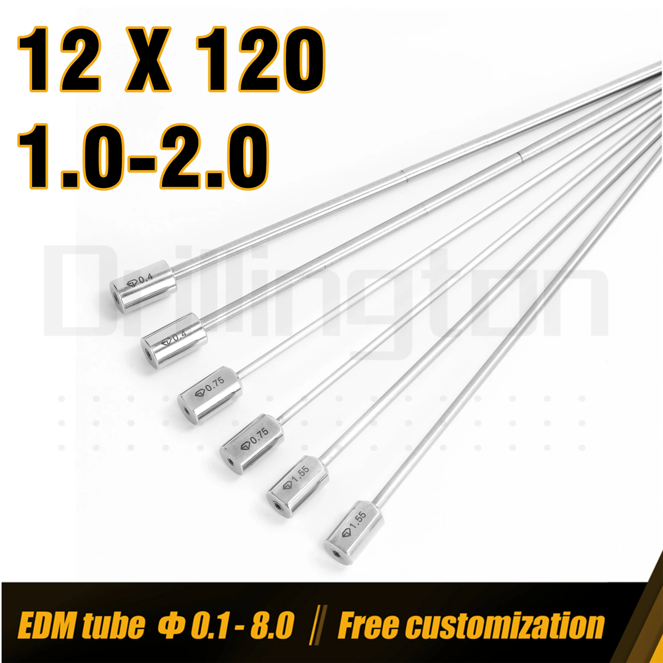 

EDM Electrode Guide , 12 x 120 Long Guide , 1.0-2.0 , Ruby , EDM Tube Guides, Drilling Parts Holder for EDM Small Hole