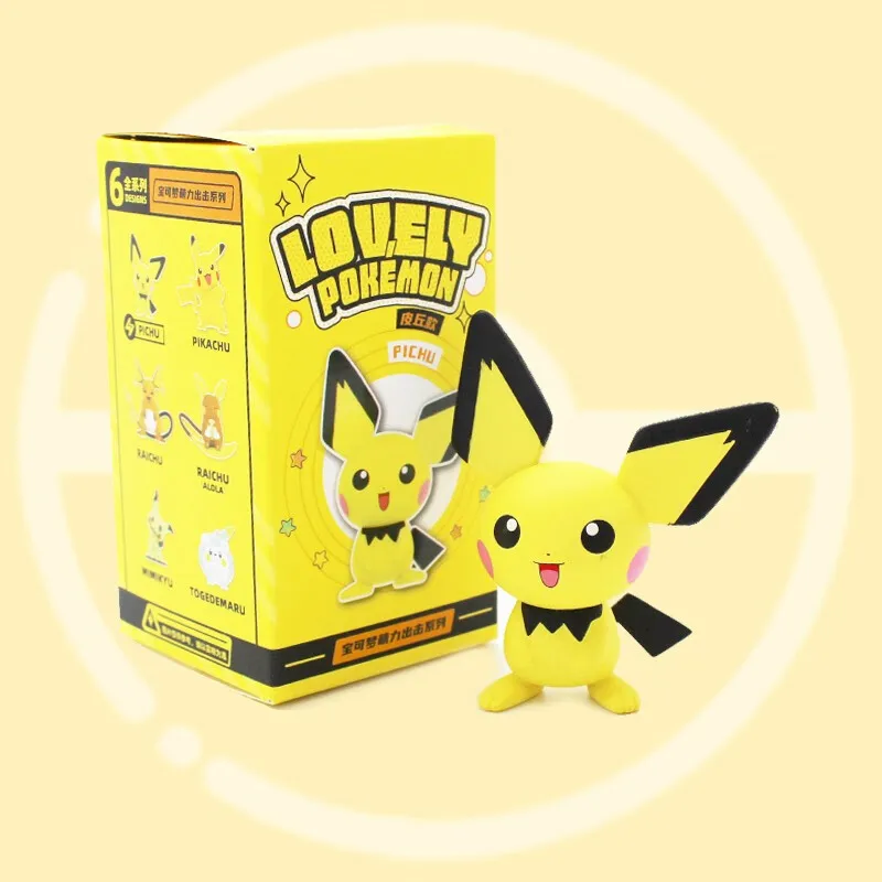@ nouvelles figurines Pokemon Kawaii Pikachu Pichu Togedemaru Alola Raichu Mimikyu décoration de voiture figurines d'anime jouet cadeau pour les enfants