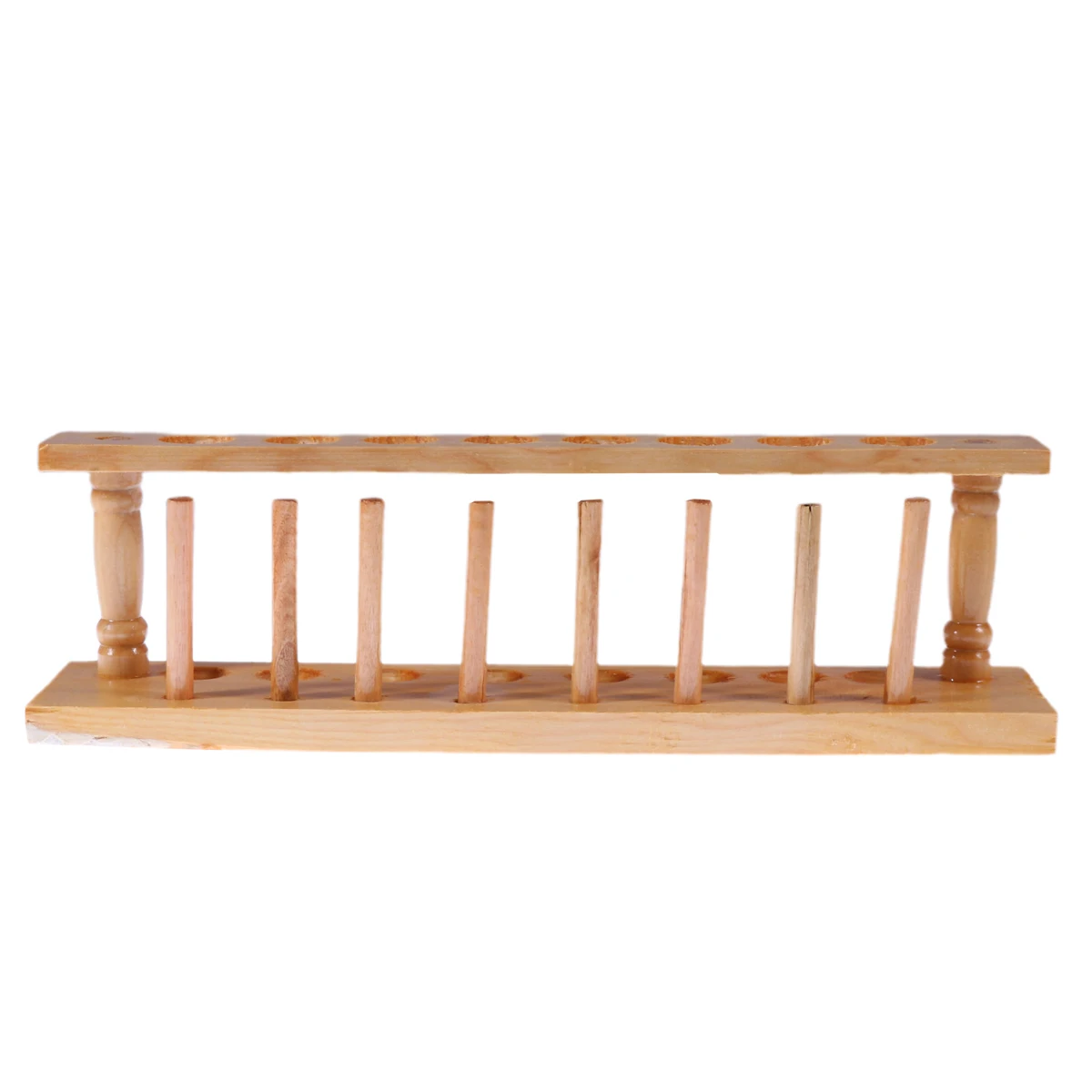 

Wooden 8 Holes Reusable Test Pipe Stand Lab Supplies Travel Drying Test Tube Rack Tube Holder Stand