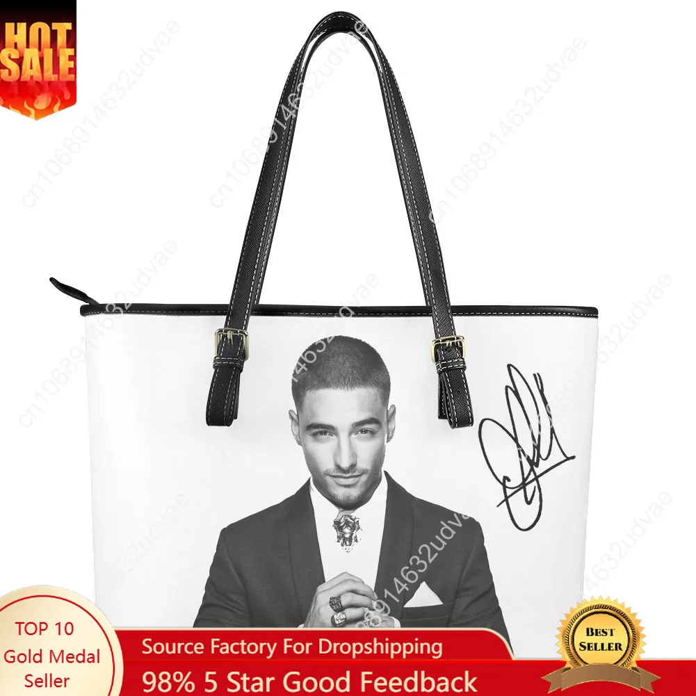 

Maluma Handbag Womens Mens Personalized Tote Bag Fashion Shoulder Bag Business Commuter Leather Purse Travel Grocery Bag Gift