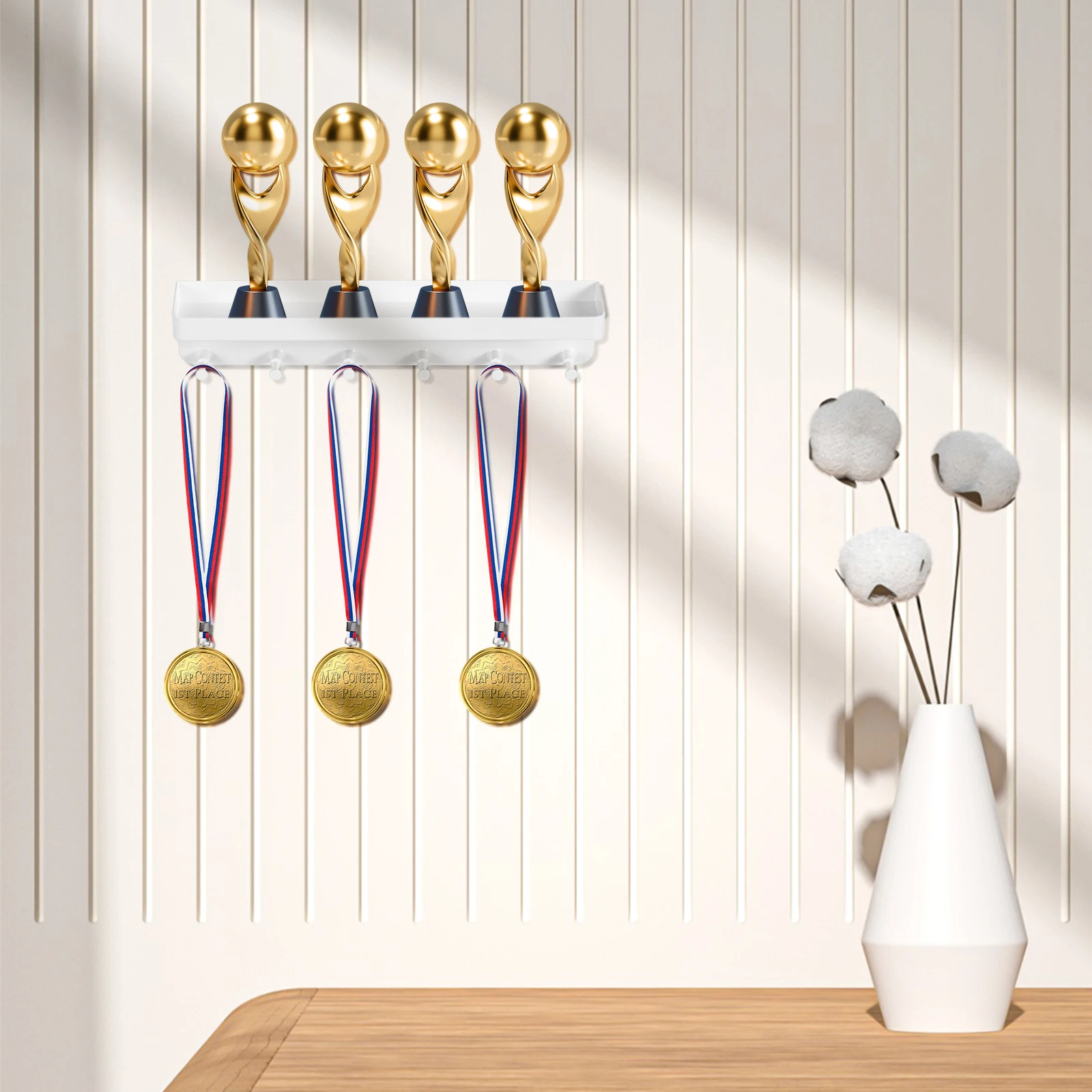 

Premium Display Hanger Wall Mount Durable Hanging Rack Space-Saving Storage Holder Decorative Organizer For Home Race Display