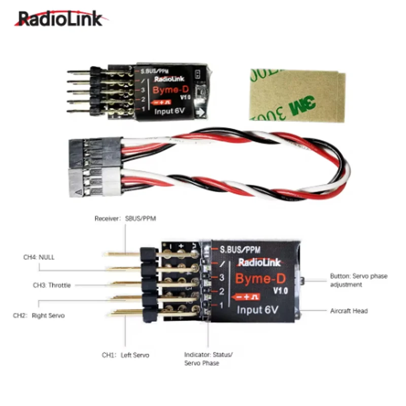 Radiolink Byme-A/Byme-D Controller di volo ad ala fissa Gyroskop Selbst-stabilisierung Balance fuir 3D Feste flugel 4CH