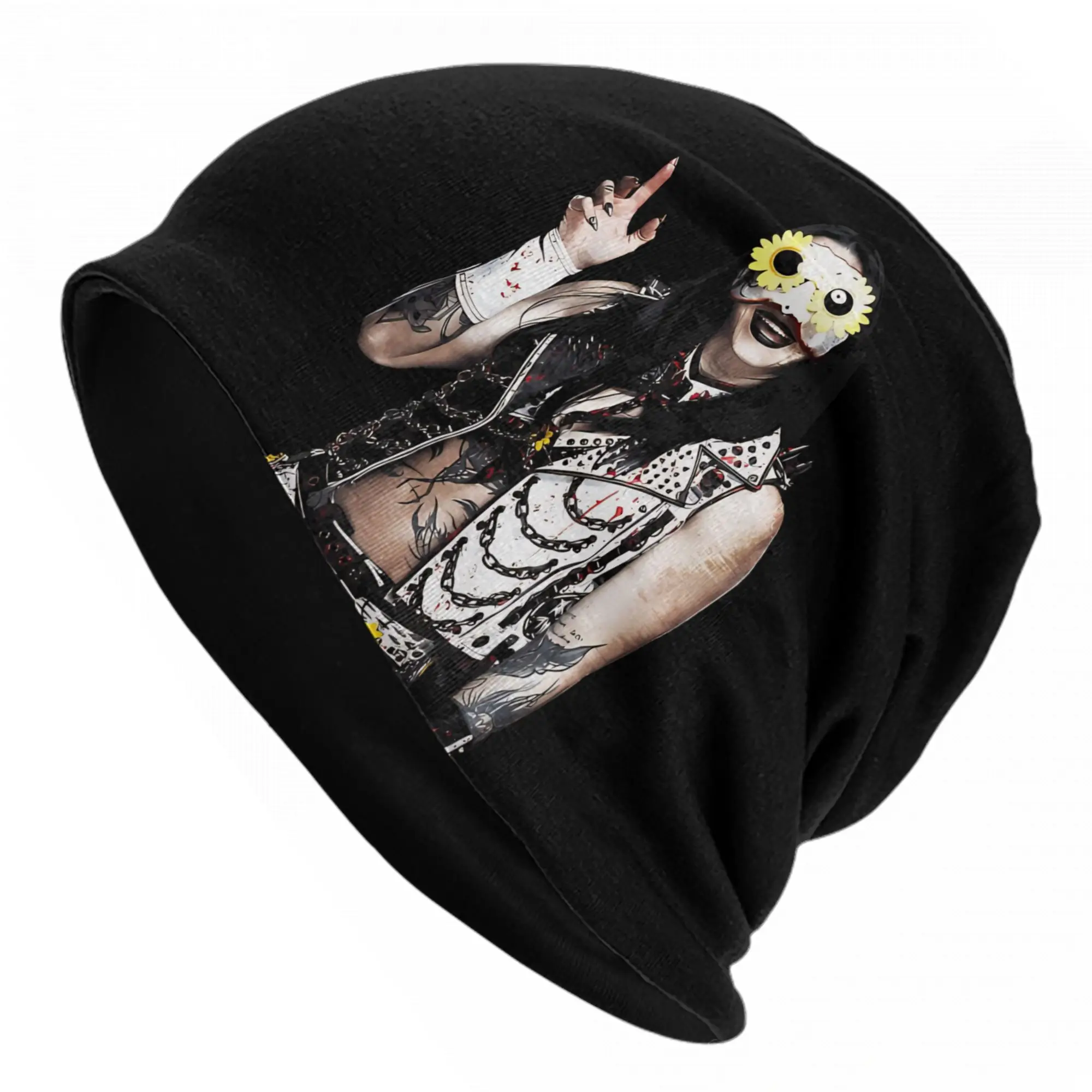 Rhea Ripley Terrifier Caps  Hip Hop Unisex Outdoor Skullies Beanies Hat Summer Warm Thermal Elastic Bonnet Hat