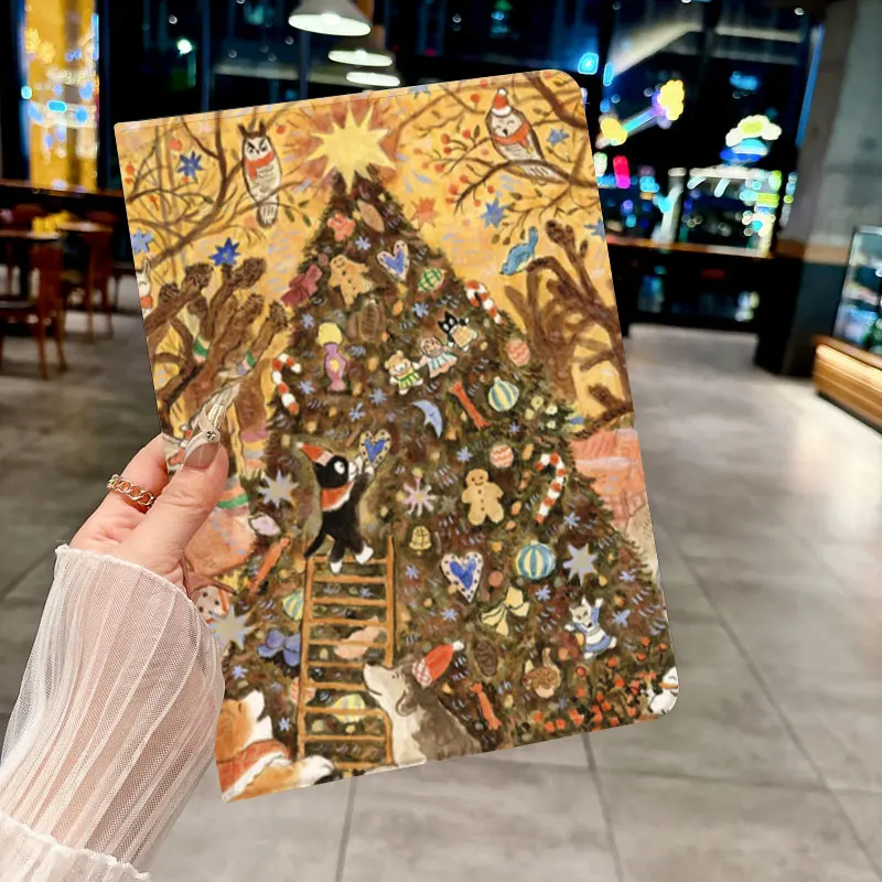 

Чехол с рисунком рождественских украшений для iPad pro 10/11 дюймов 2020/6/7/8/Air 3rd/Air 4-го/9 поколения/Air 5-го поколения 2022/Air 11