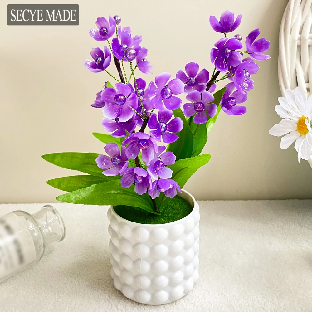 

Artificial Plastic Plants Bonsai Mini Pot Fake Plant Potted Flower Home Room Table Decoration Garden Arrangement Ornaments L22