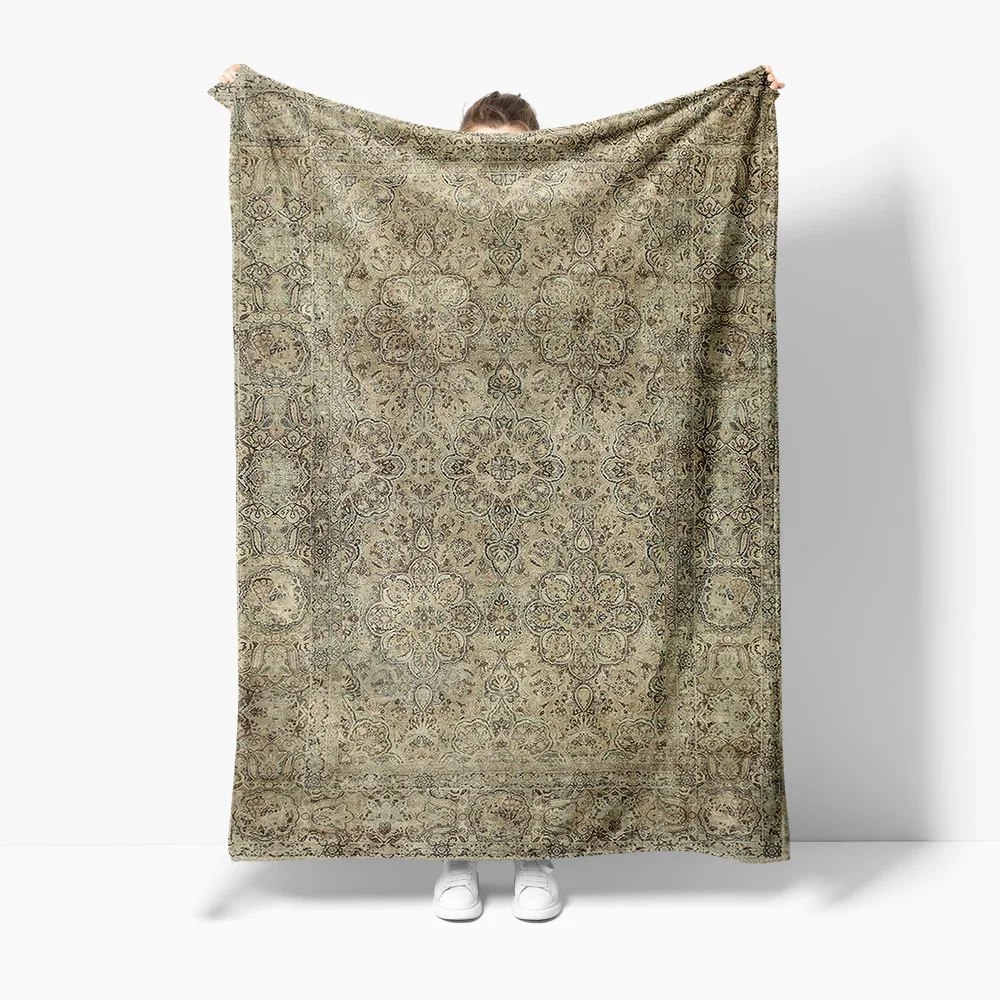 

Винтажное одеяло с узором пейсли, мягкое уютное одеяло для кровати, дивана, декоративное одеяло для гостиной, спальни