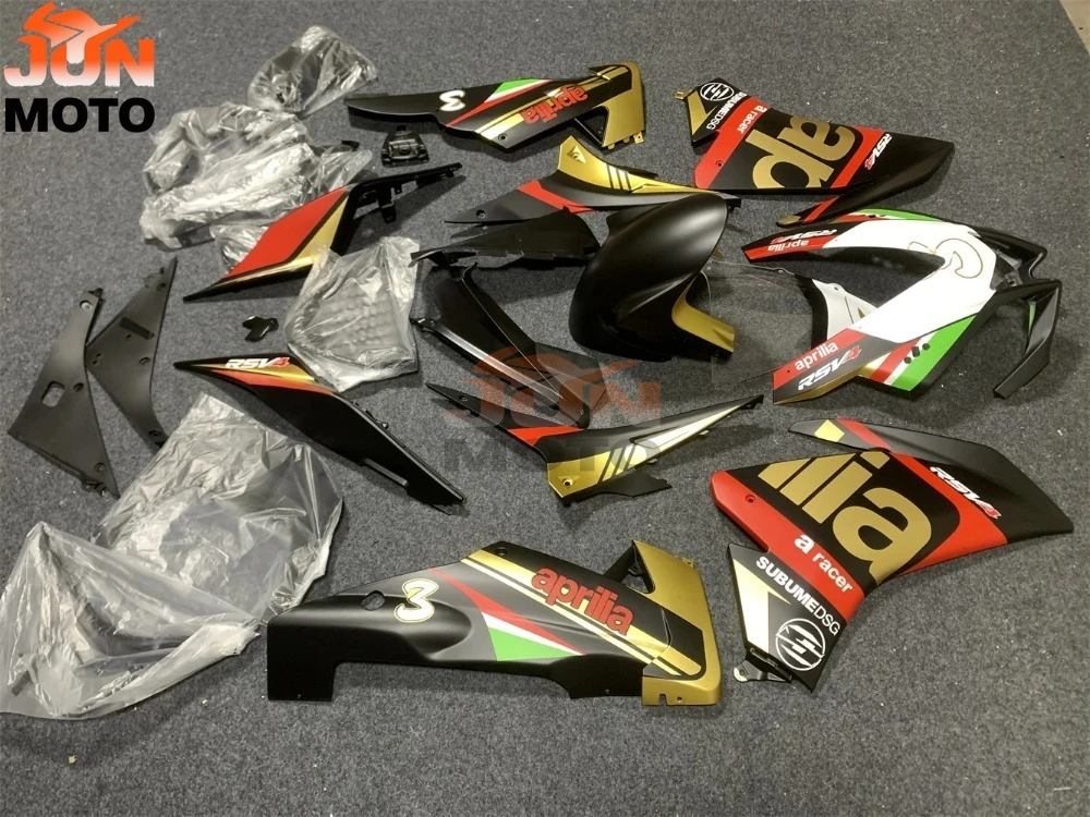JUN Fit for Aprilia RSV4 1000 2009 2010 2011 2012 2013 2014 09 10 11 12 13 14 Bodywork set Custom ABS Full Fairings Kit