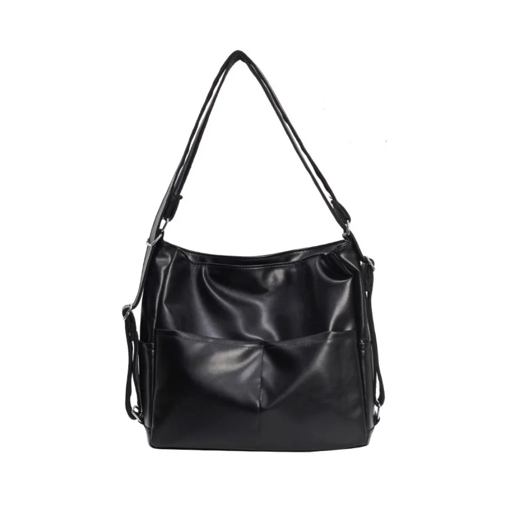 

PU Retro PU Backpack Three uses Shoulder Bag Solid Color Shoulder Bag Solid Color Korean Style Retro Crossbody Bag Children