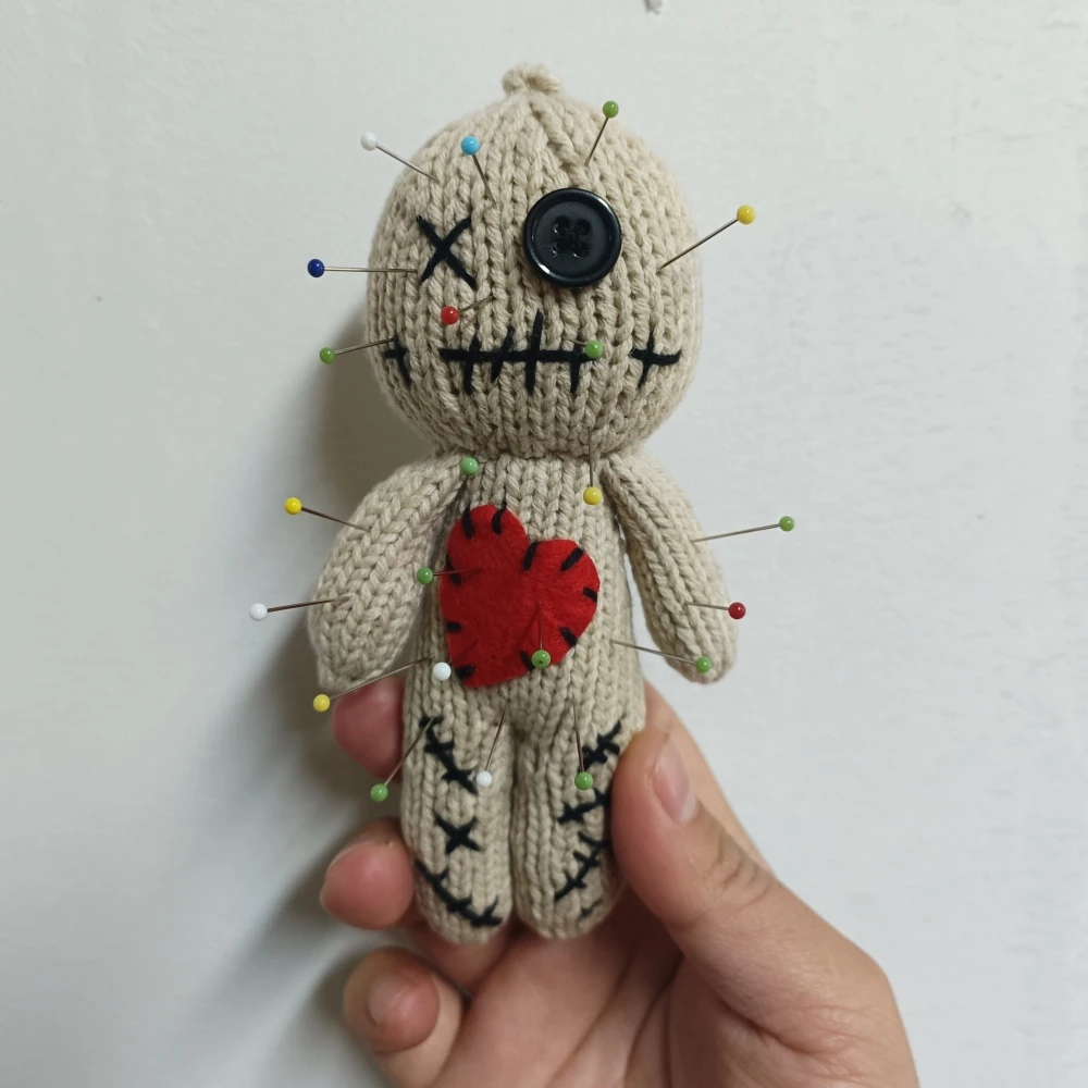 Voodoo Dolls Set with Creepy Doll Halloween Scary Ghost Plush Pin Horror Unique Funny Christmas Ornaments Fidget Toy