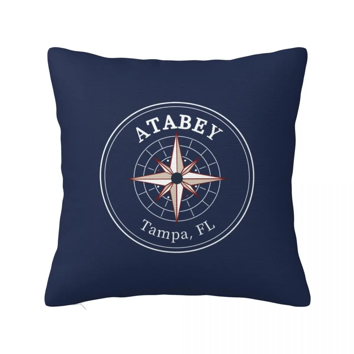 Printed Compass Tampa ,FL Pillowcase Fabric Cushion Cover Decorative Pillow Case Cover Chair Square 40X40cm