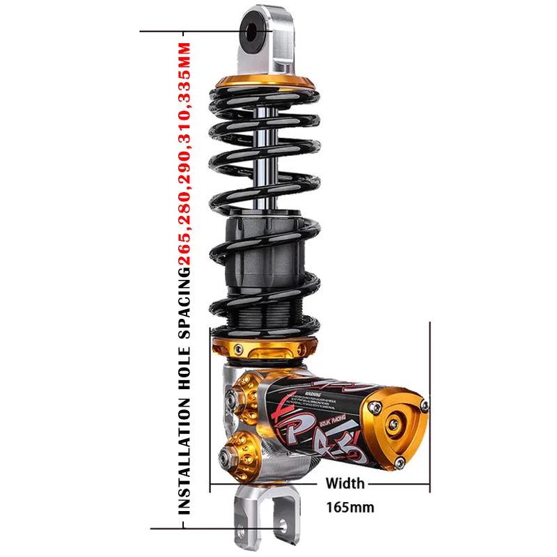 P45 High-quality Rear Shock Absorber Installation Hole Spacing 265,280,290,310,335mm Motorcycle Modification Accessories