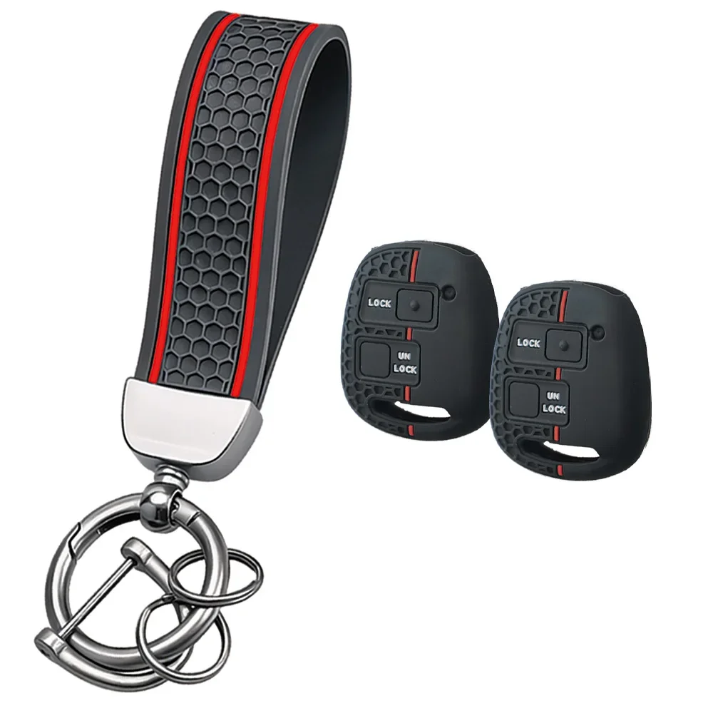 Soft Silicone Keychain Car Key Case Cover Fit Toyota FJ Cruiser Yaris Echo Lexus ES GS IS LX RX400h Auto Remote Key Protector