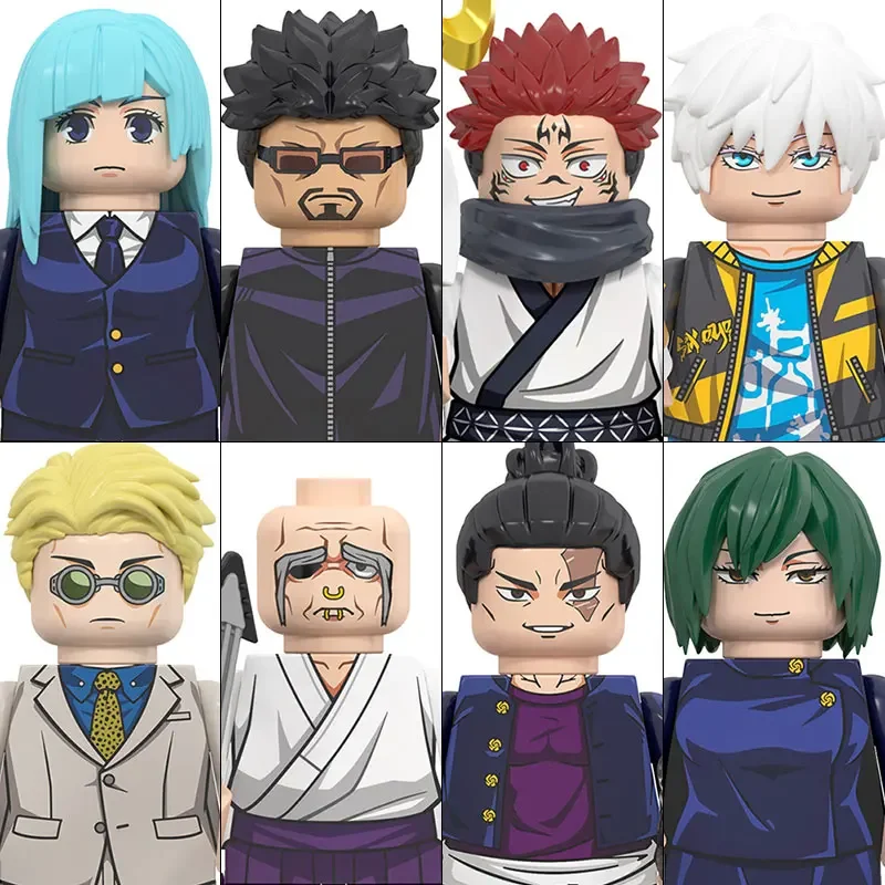 Jujutsu kassen blok bangunan Itadori Yuji Gojo Satoru ryomenen Sukuna Mini Action Figure aksesoris hadiah Natal untuk anak-anak