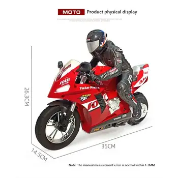 Moto RC 1/6, voiture RC auto-stable, course, drift, cascades, jouet électrique pour enfants 10 best sales Moto radiocommandée - №2