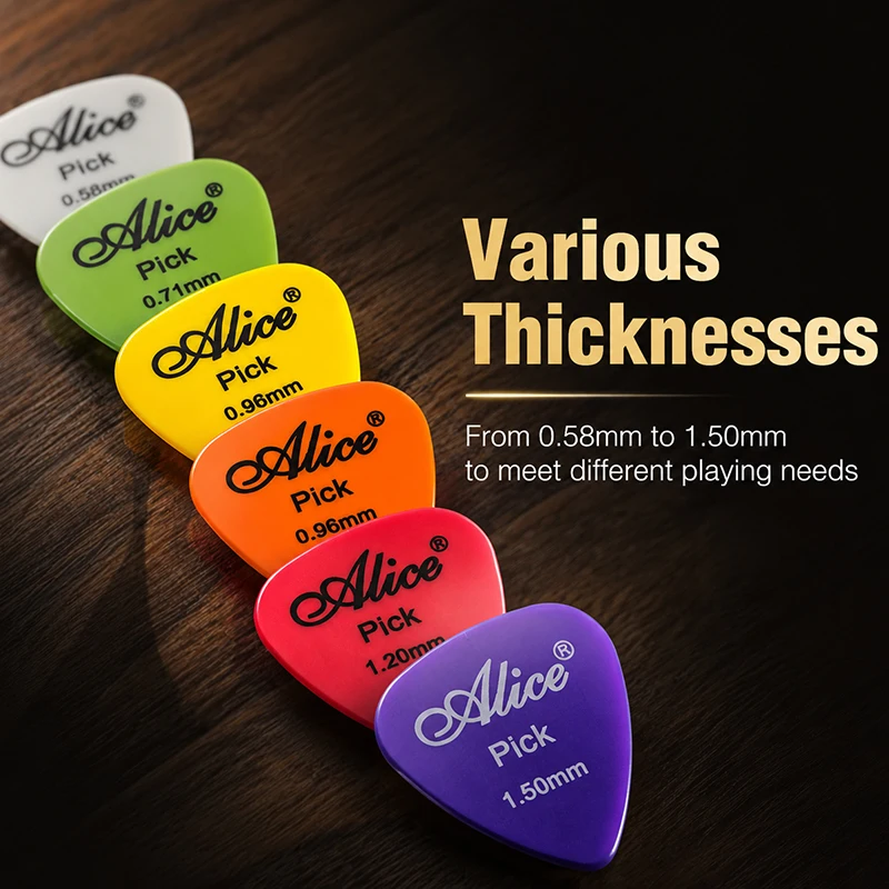 Guitar Plectrums – Smooth Polished Surface & Warm Tone, Available in Tortoise, Transparent & Mixed Color Styles (0.58-1.5mm) TMZ