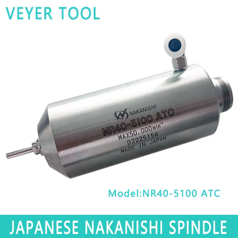 NR40-5100 ATC NAKANISHI Spindle Kit fittings Grinder Power Head Pneumatic Tool Changer Micro Drill Bit Spindle CNC  Air Cooled