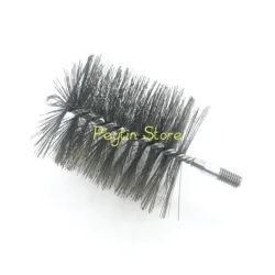 1Pc 18/20/25/30/35/40/45/50/55/60/65/70/80/100mm Diameter Stainless Steel Round Wire Tube Pipe Cleaning Brush 12mm Thread