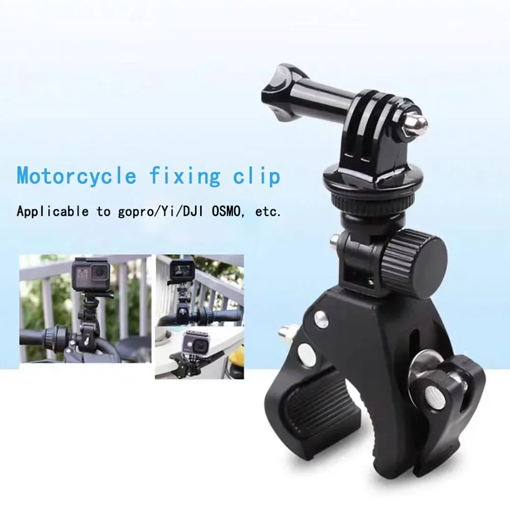 

Adjustable Bike Motorcycle Handlebar Camera Mount Tripod Clip Adapter for GoPro/DJI Action Cameras & Live Stream Vlog Accessory